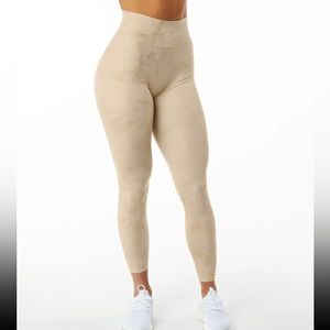 alphalete alphalux wonder legging 27" - hazelnut - size medium